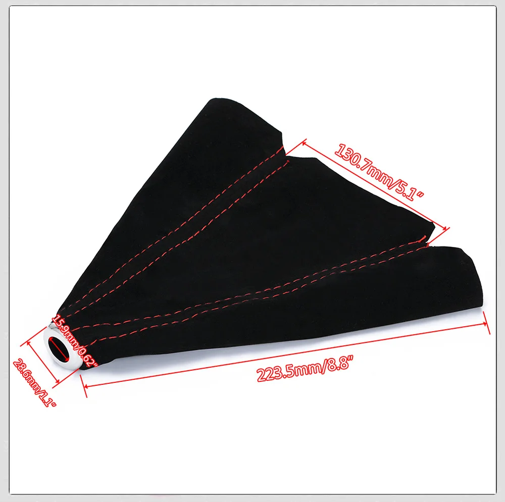 16mm Universal PU Suede Leather Car Gear Shift Collars Auto Car Manual Stick Shifter Knob Gear Shift Boot Cover Gaiter