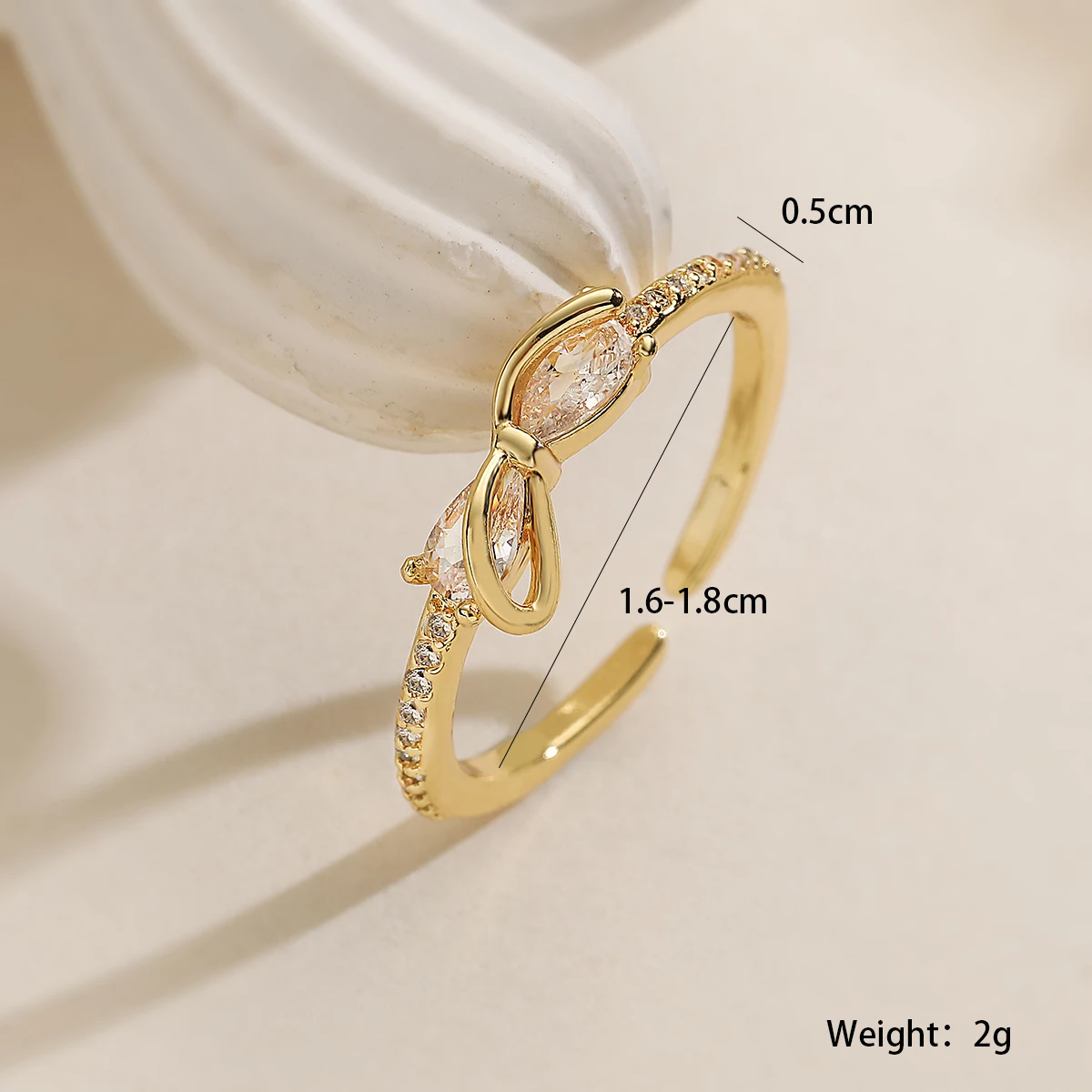 2026 New Fashion Hollow Design Star Charm Ring For Women Girl Gold Color Copper Party Ring Femme Bijoux Dropshipping