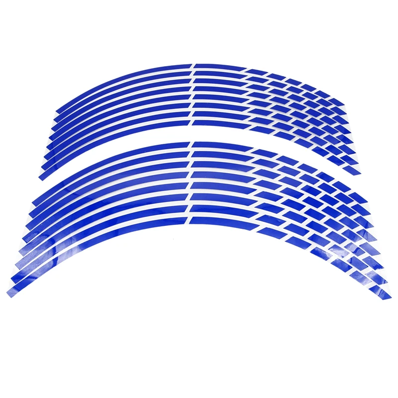 17"18"19"/16pcs Strips Motorcycle Car Wheel Tire Stickers Reflective Rim Tape Motorbike Auto Decals for KTM Yamaha Suzuki Honda