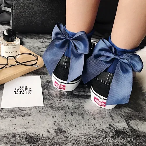 Fashion Cute Bow Short Socks Women Harajuku Ankle Cotten Socks Autumn Summer Hipster Ankle Funny Socks Female Top Quality