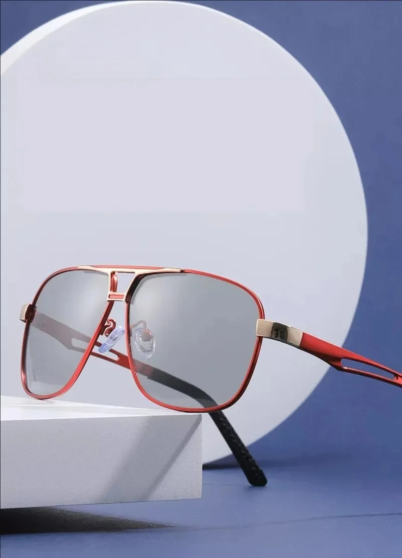 Men Driving Chameleon Sun Glasses for Day and Night Dual-use Male Color Change Lens Vision Polarized Photochromic Sunglasses