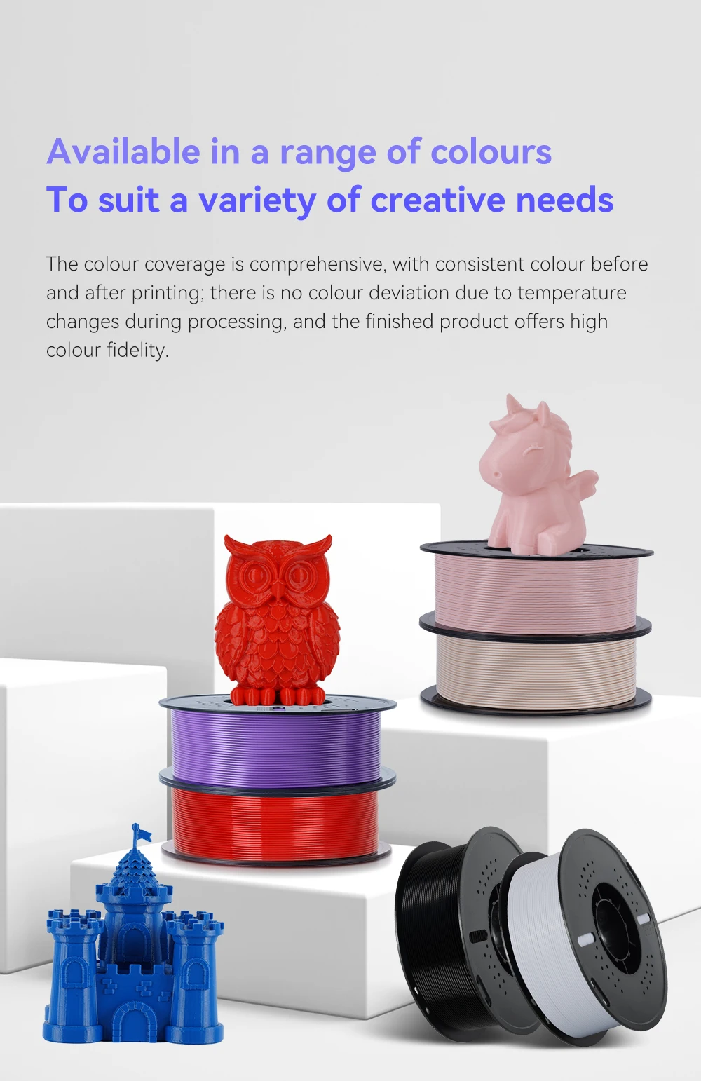 KINGROON 10KG PLA Filament PETG 3D Filament 1.75mm For 3D Printer Filament Bundle Mixed Colors FDM Printing Material Fast Ship