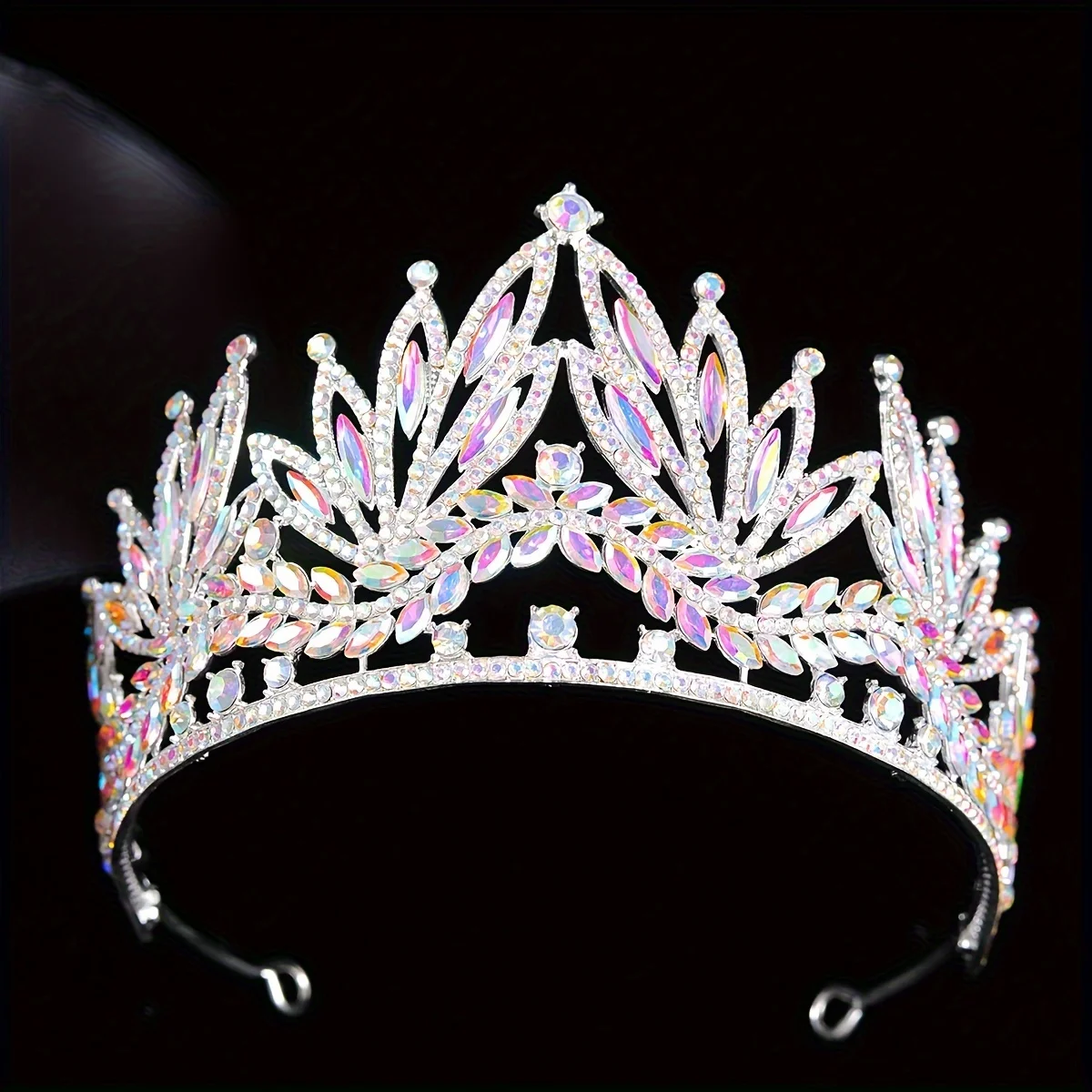 Luxury Royal Queen Wedding Crown for Women Large Multiple colors Crystal Banquet Tiaras Party Costume Hair Jewelry Accessories