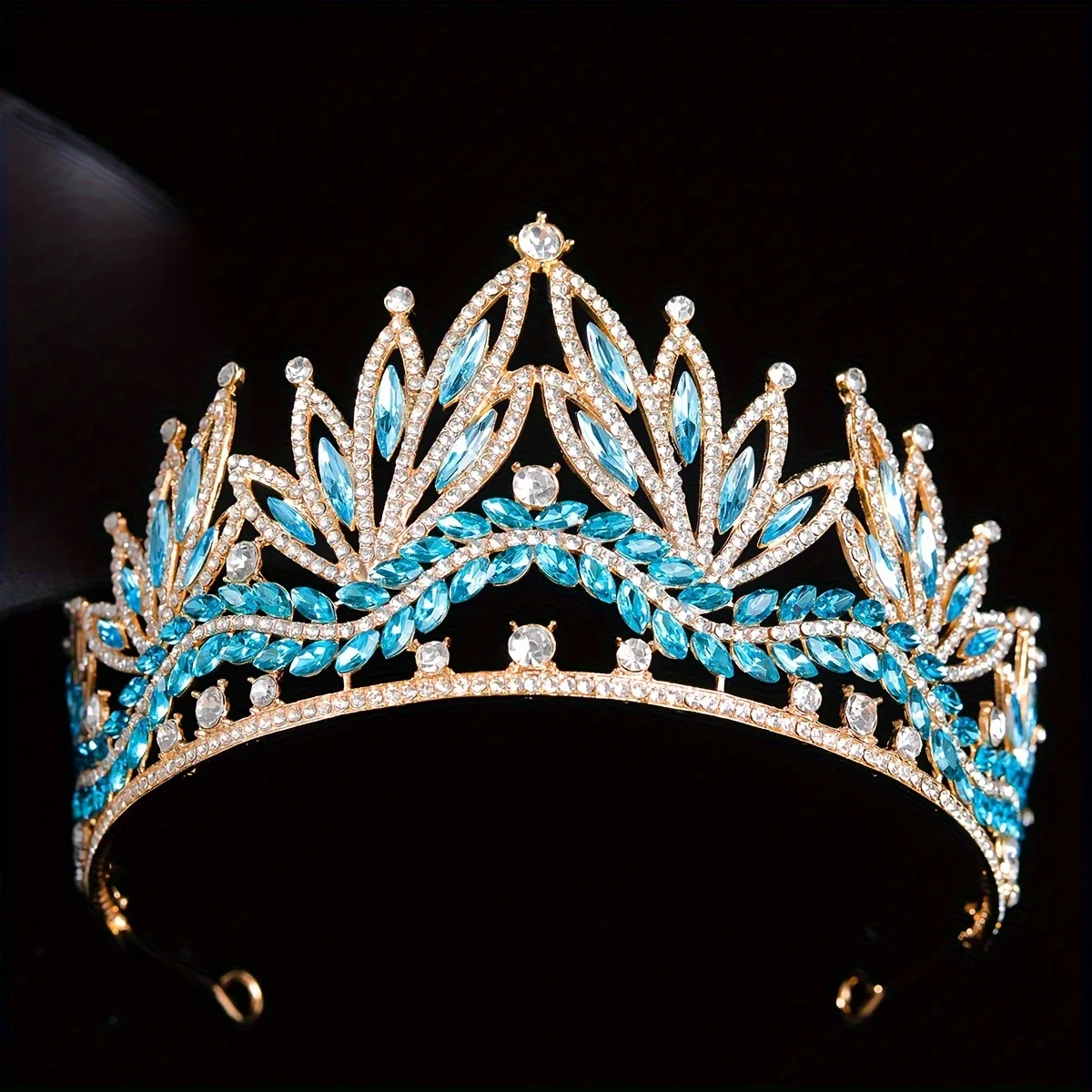 Luxury Royal Queen Wedding Crown for Women Large Multiple colors Crystal Banquet Tiaras Party Costume Hair Jewelry Accessories