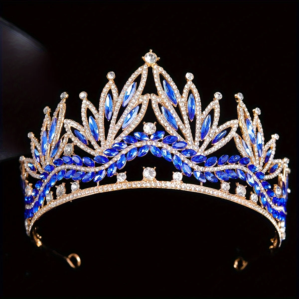 Luxury Royal Queen Wedding Crown for Women Large Multiple colors Crystal Banquet Tiaras Party Costume Hair Jewelry Accessories