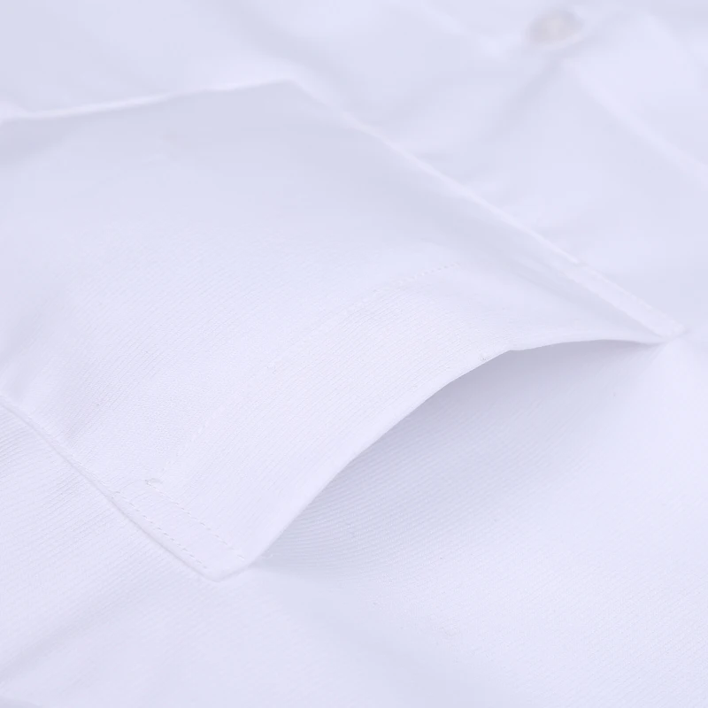 Quality 100%Cotton Men Dress Long Sleeve Shirt Solid Male Plus Size Regular Fit Business Social Office Shirt White Blue S-8XL