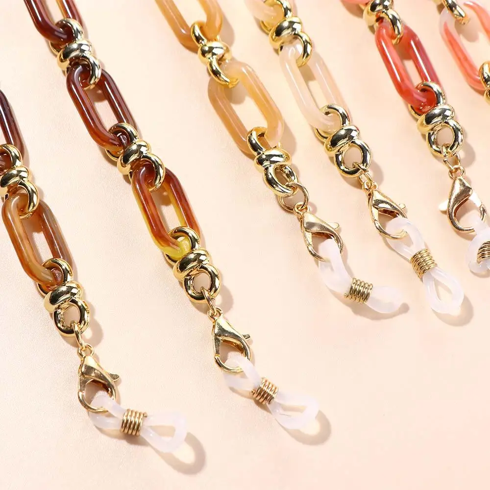 Elegant Candy Color Acrylic Glasses Chain Multicolor Sunglasses Lanyard Necklace Women Reading Glasses Hanging Neck Strap Rope