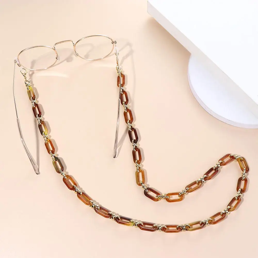 Elegant Candy Color Acrylic Glasses Chain Multicolor Sunglasses Lanyard Necklace Women Reading Glasses Hanging Neck Strap Rope