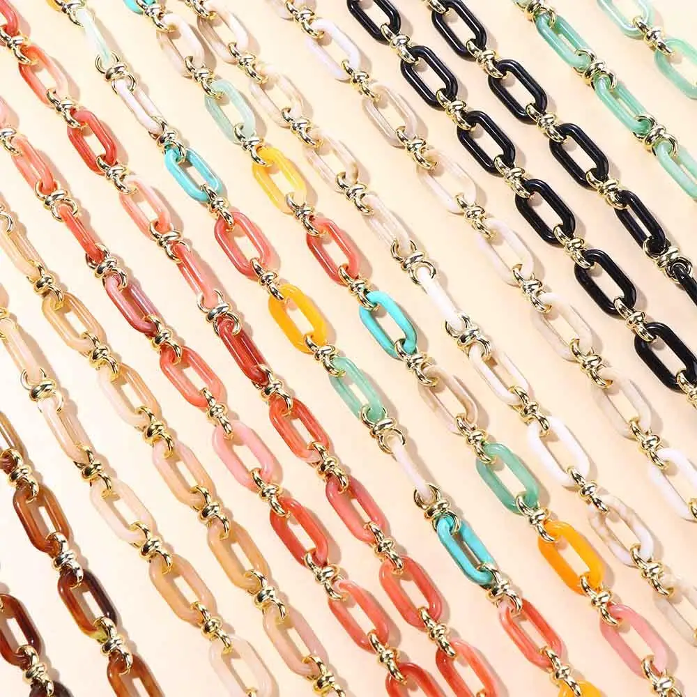 Elegant Candy Color Acrylic Glasses Chain Multicolor Sunglasses Lanyard Necklace Women Reading Glasses Hanging Neck Strap Rope