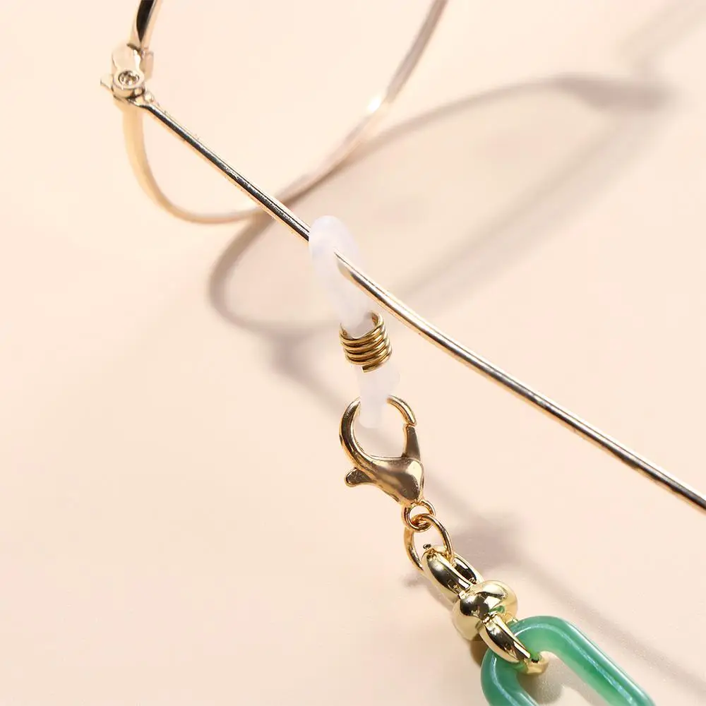 Elegant Candy Color Acrylic Glasses Chain Multicolor Sunglasses Lanyard Necklace Women Reading Glasses Hanging Neck Strap Rope