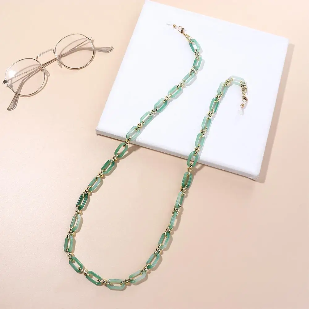 Elegant Candy Color Acrylic Glasses Chain Multicolor Sunglasses Lanyard Necklace Women Reading Glasses Hanging Neck Strap Rope
