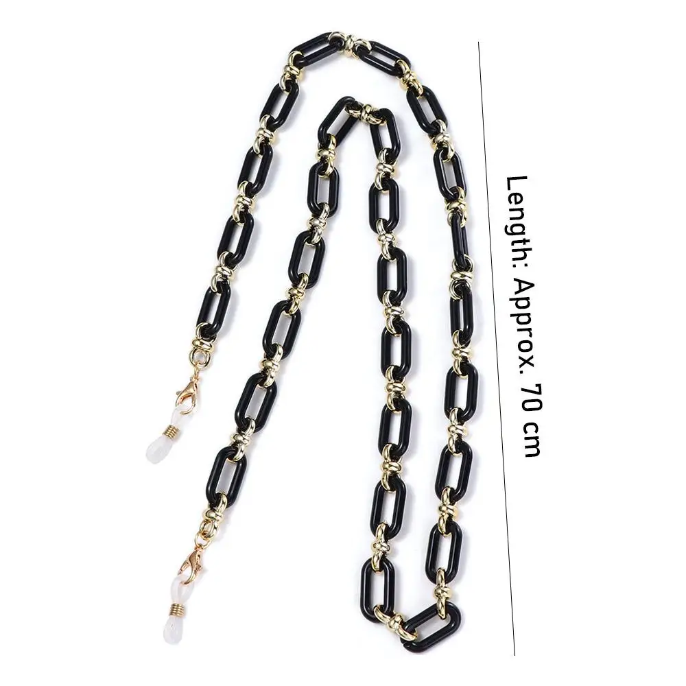 Elegant Candy Color Acrylic Glasses Chain Multicolor Sunglasses Lanyard Necklace Women Reading Glasses Hanging Neck Strap Rope