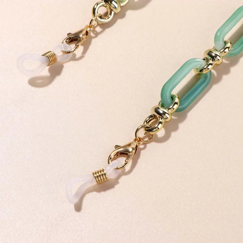 Elegant Candy Color Acrylic Glasses Chain Multicolor Sunglasses Lanyard Necklace Women Reading Glasses Hanging Neck Strap Rope