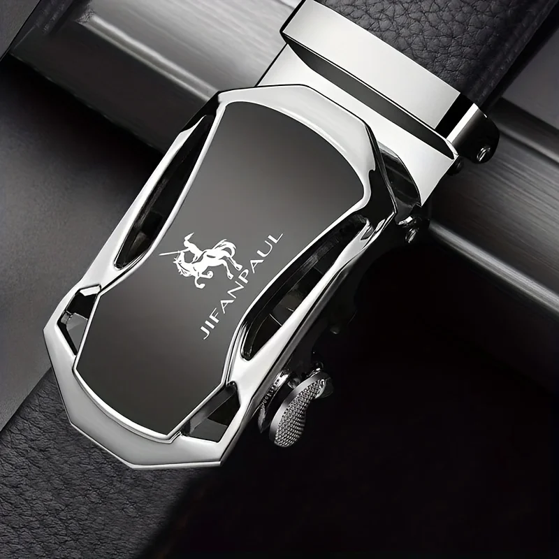 JIFANAUL Men's Famous Brand Belt High Quality Leather Luxury Belt Metal Automatic Buckle Belt Business Leisure Fashion Belt