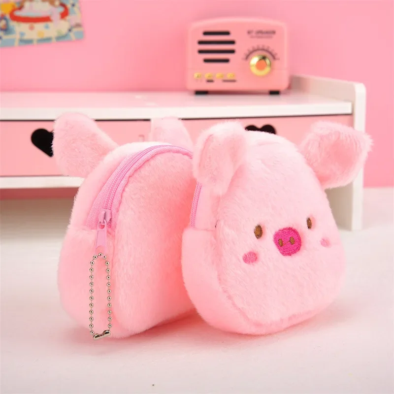 Plush Grey Small Whales Coin Purse Cute Zipper Women's Coin Wallet Shark Shape Girls Earphone Money Storage Bag Key Bag Purse