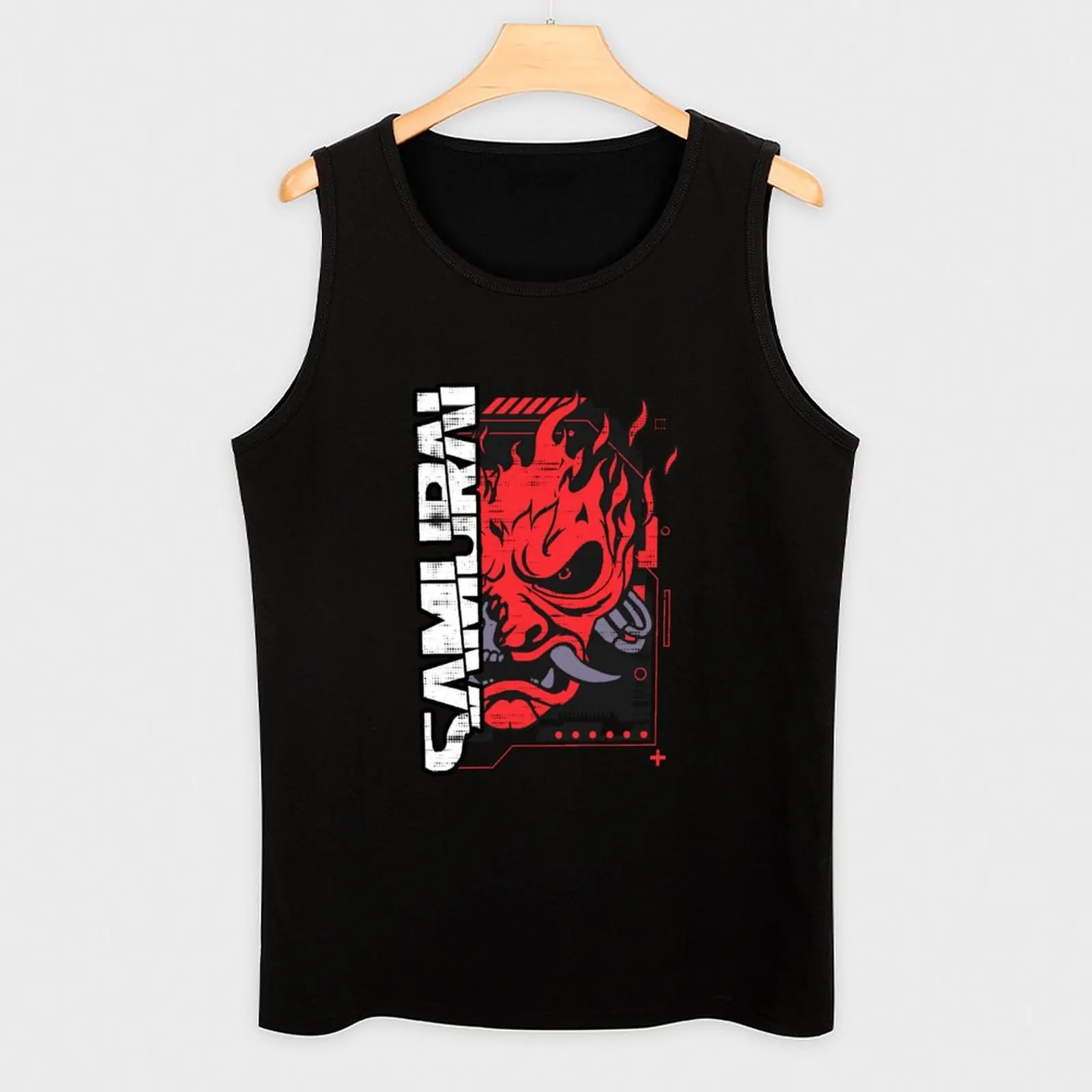 samurai rock band Tank Top sleeveless gym shirt man fitness Gym wear
