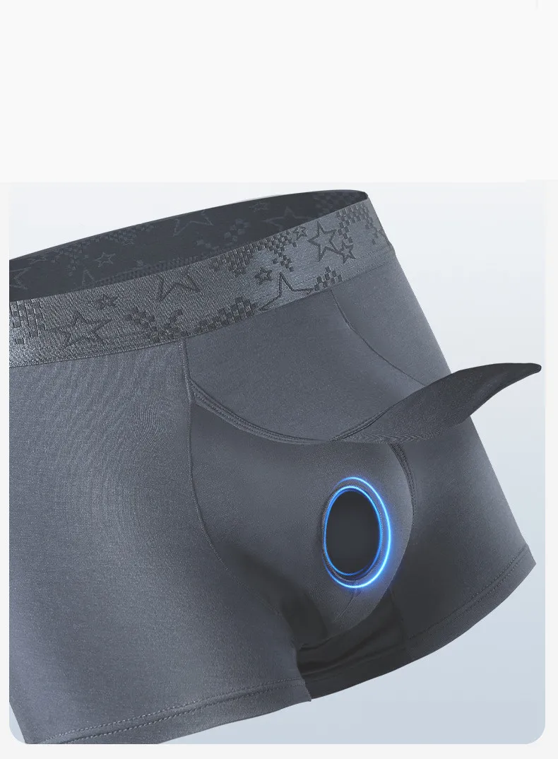 Men's Boxers Shorts Modal Underwear Man Panties Solid Breathable Bullet Separation Pouch Underpants Male Trunks Cueca Plus Size