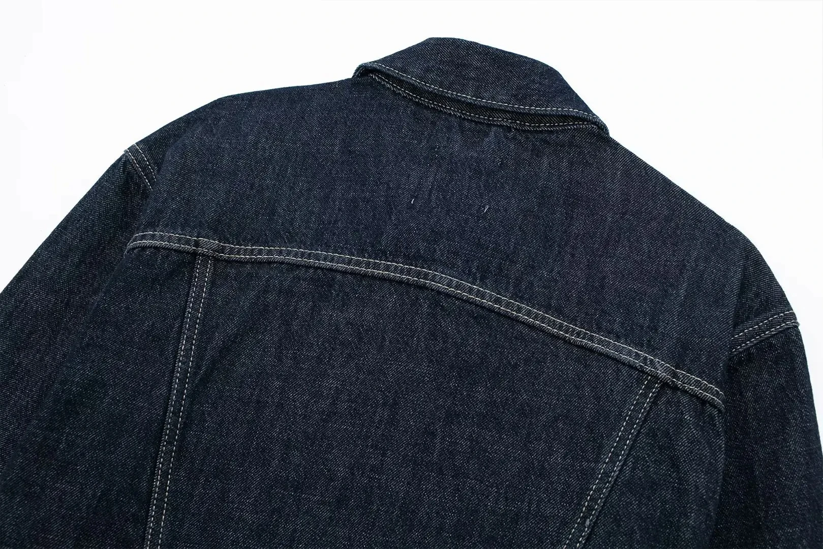 HH Women Fashion Denim Set Casual Lapel Long Sleeve Crop Jacket Buttons Female Vintage Wide Leg Loose Jeans Long Pants