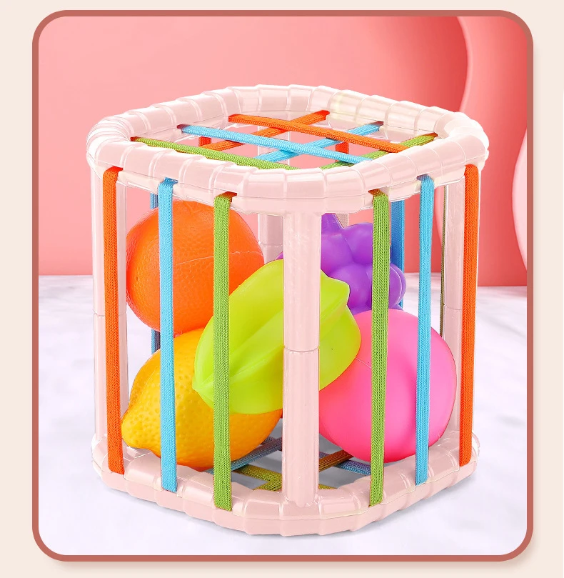 Montessori Baby Toys Stack Pull Blocks Games 0-12 Months Color Shade Sensory Development Learning Educational Toys Babies Infant