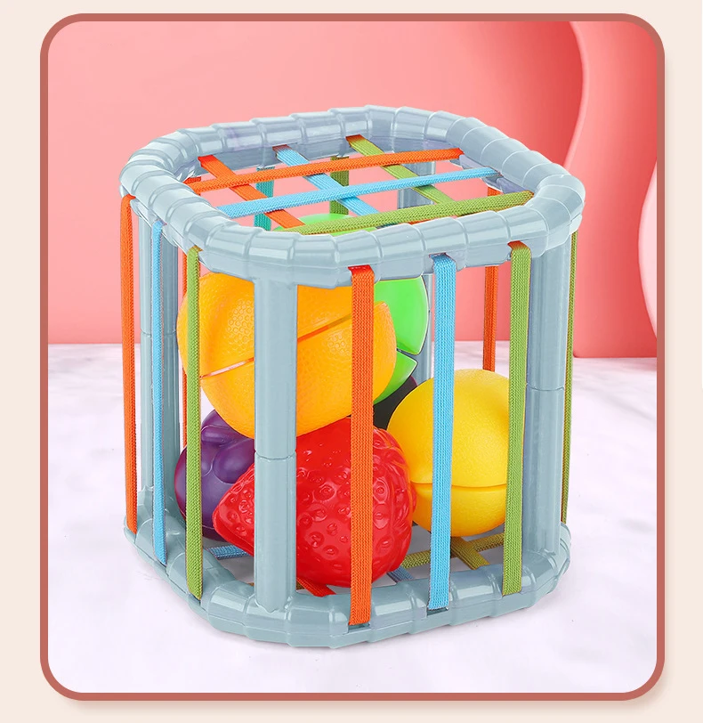 Montessori Baby Toys Stack Pull Blocks Games 0-12 Months Color Shade Sensory Development Learning Educational Toys Babies Infant