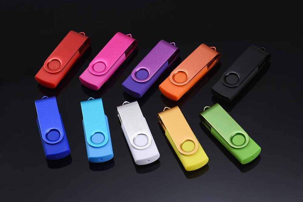 JASTER Business Gift USB Flash Drive 128GB Real Capacity Pen Drive 64GB Rotatable Memory Stick 32GB High Speed USB Stick 16GB