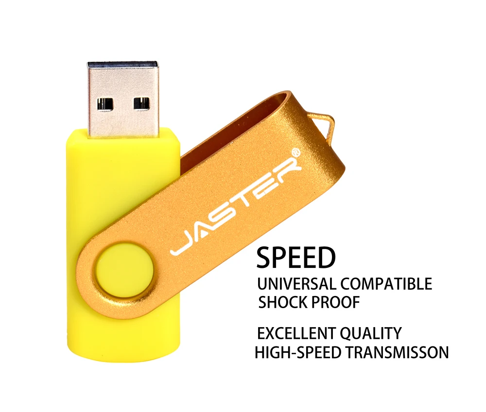 JASTER Business Gift USB Flash Drive 128GB Real Capacity Pen Drive 64GB Rotatable Memory Stick 32GB High Speed USB Stick 16GB