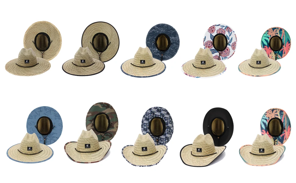2024 1PC/2PCS New Women Lifeguard Hat Straw Summer Beach Sun Hat Outdoor Bohemia Lady Fashion Fedora Panama Hat