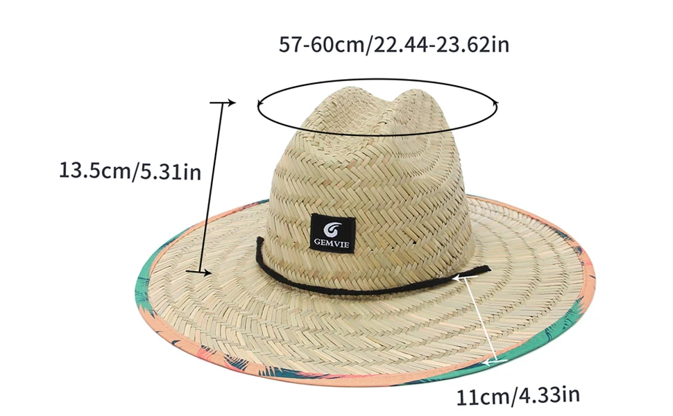 2024 1PC/2PCS New Women Lifeguard Hat Straw Summer Beach Sun Hat Outdoor Bohemia Lady Fashion Fedora Panama Hat