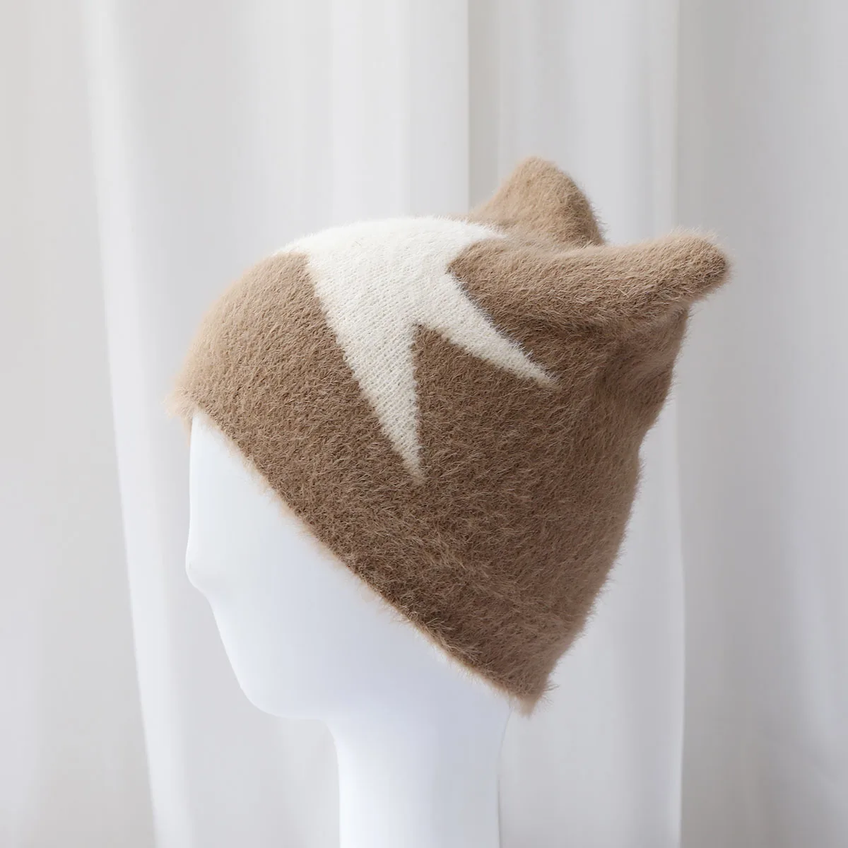 new y2k Cat ears star pattern Beanies Hat Men Winter Autunm Warm Knitted Bonnet Cap Soft Skullies Beanies Caps Boys Gifts