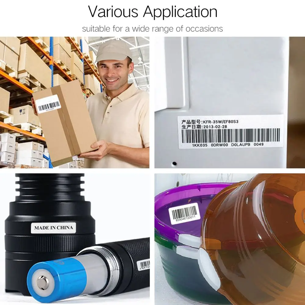 1500/3000pcs/Roll Adhesive Thermal Label Sticker Paper Supermarket Price Blank Label Multifunction Waterproof Print Supplies