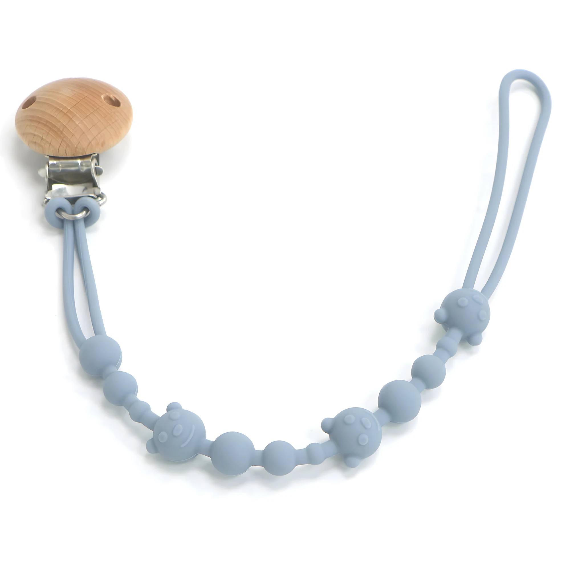 Soothing Pacifier Anti-chain Baby Stroller Teether Anti-loss Chain Baby Silicone Pacifier Clip Toy Biting Glue Lanyard