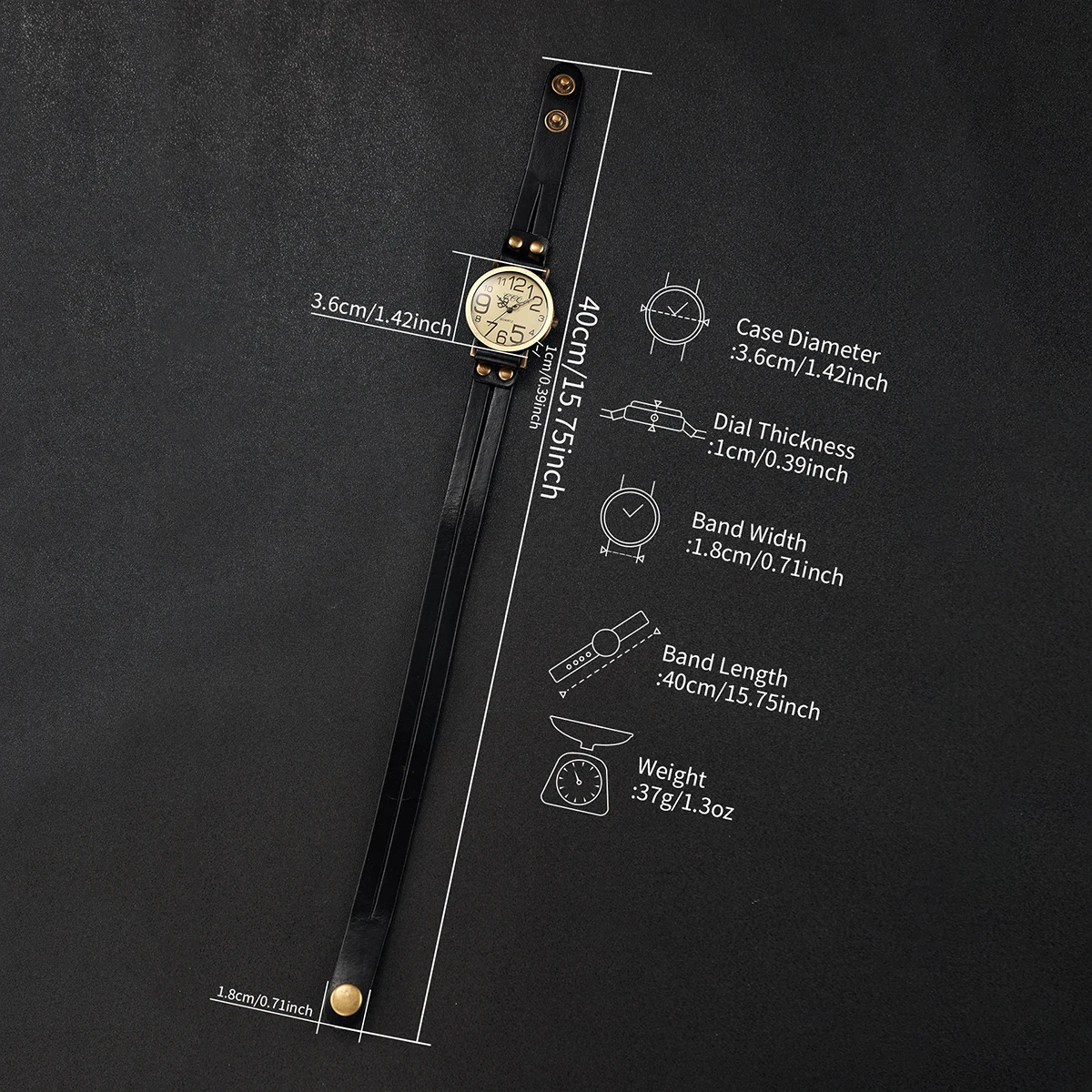 Casual Arabic Dial Unisex Watches Vintage Long Leather Band Women Quartz Watch Men's Wristwatches