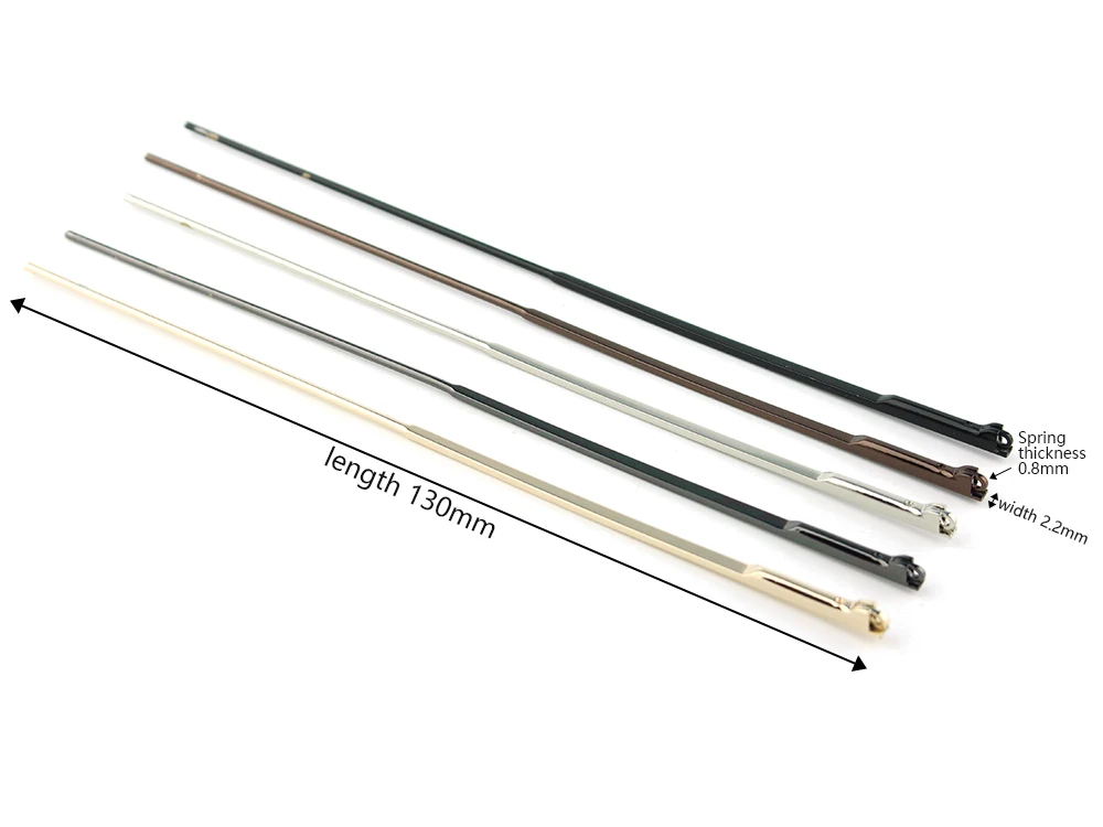 20pcs(10pairs) 2.2mm Width Metal Glasses Eyeglasses Temple Leg With Spring Hinge Gold Black Silver Optical Frame Repairing Parts