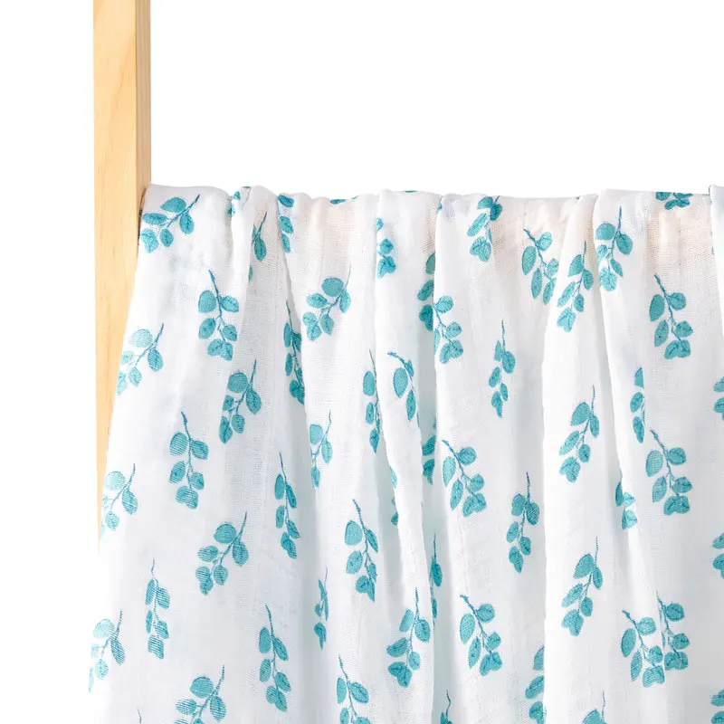 HappyFlute 1pc Baby Soft Muslin Swaddle 100% Cotton Blanket Comfortable Muslin Diaper 120*110cm For Kids