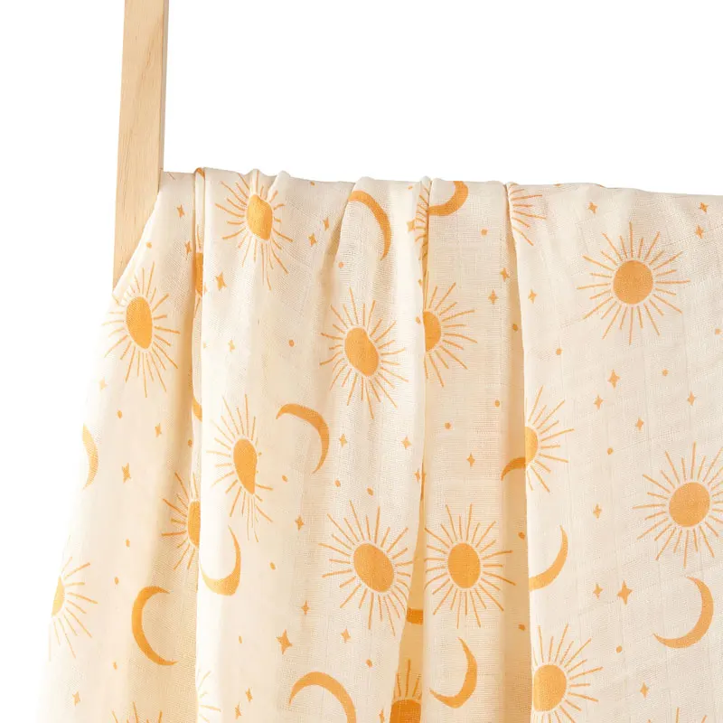 HappyFlute 1pc Baby Soft Muslin Swaddle 100% Cotton Blanket Comfortable Muslin Diaper 120*110cm For Kids