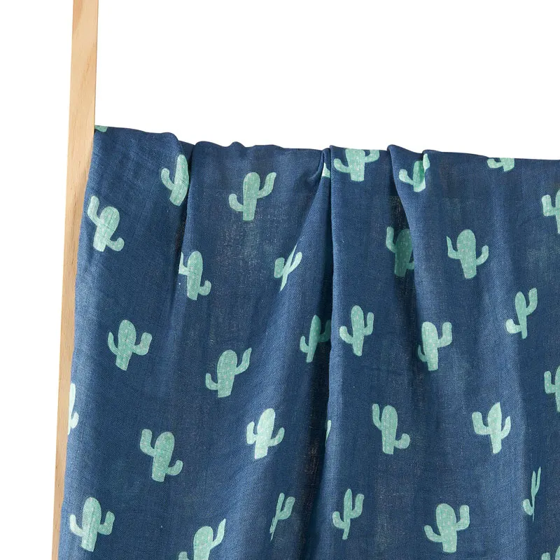 HappyFlute 1pc Baby Soft Muslin Swaddle 100% Cotton Blanket Comfortable Muslin Diaper 120*110cm For Kids