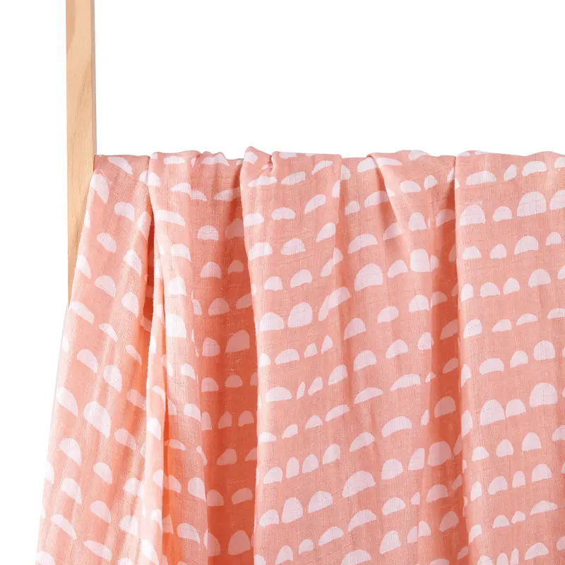 HappyFlute 1pc Baby Soft Muslin Swaddle 100% Cotton Blanket Comfortable Muslin Diaper 120*110cm For Kids