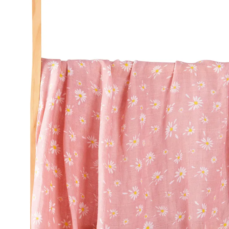 HappyFlute 1pc Baby Soft Muslin Swaddle 100% Cotton Blanket Comfortable Muslin Diaper 120*110cm For Kids