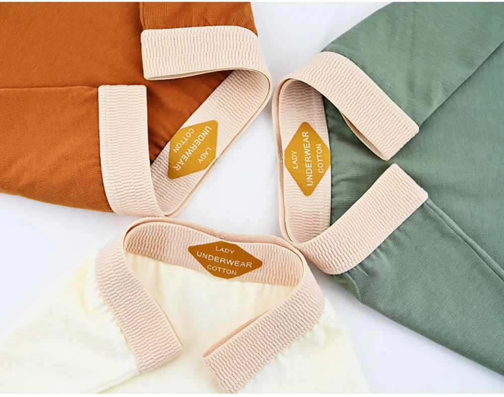 3PCS/Pack 100% Cotton Multicolor Solid Women's Boxer Knit Breathable Panties Underwear Soft High Elastic Mid-rise Thin Boyshorts