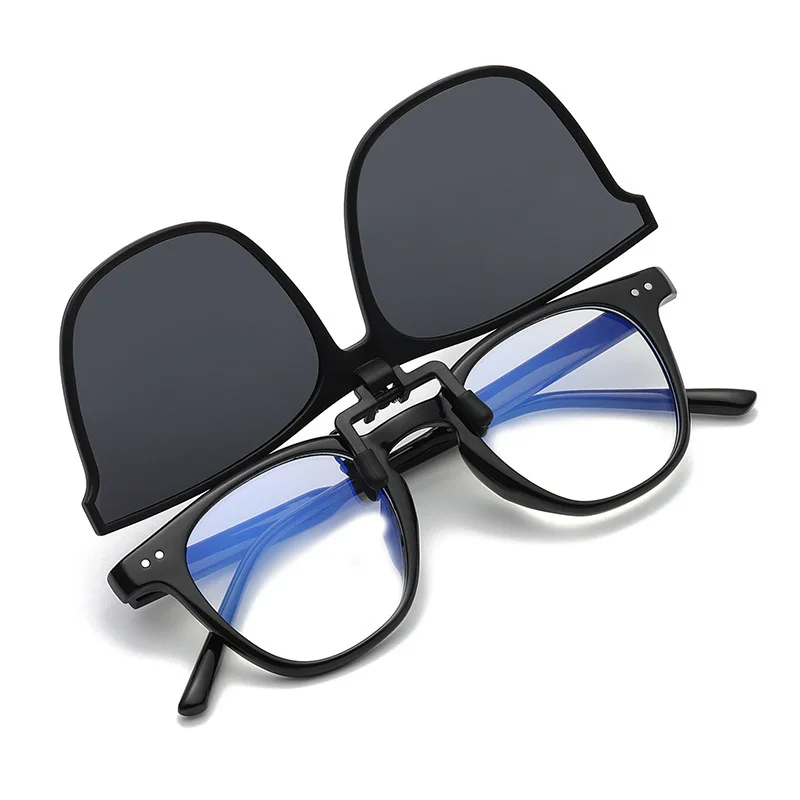 Polarized Clip On Sunglasses Men Women Photochromic Car Driver Goggles Night Vision Glasses Anti Glare Vintage Square Glasses