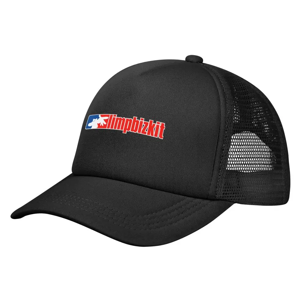 Limp Bizkit Logo Trucker Cap Adult Fashion Band Hat Sun Hats Dad Hat Adjustable Polyester Mesh Baseball Cap Summer