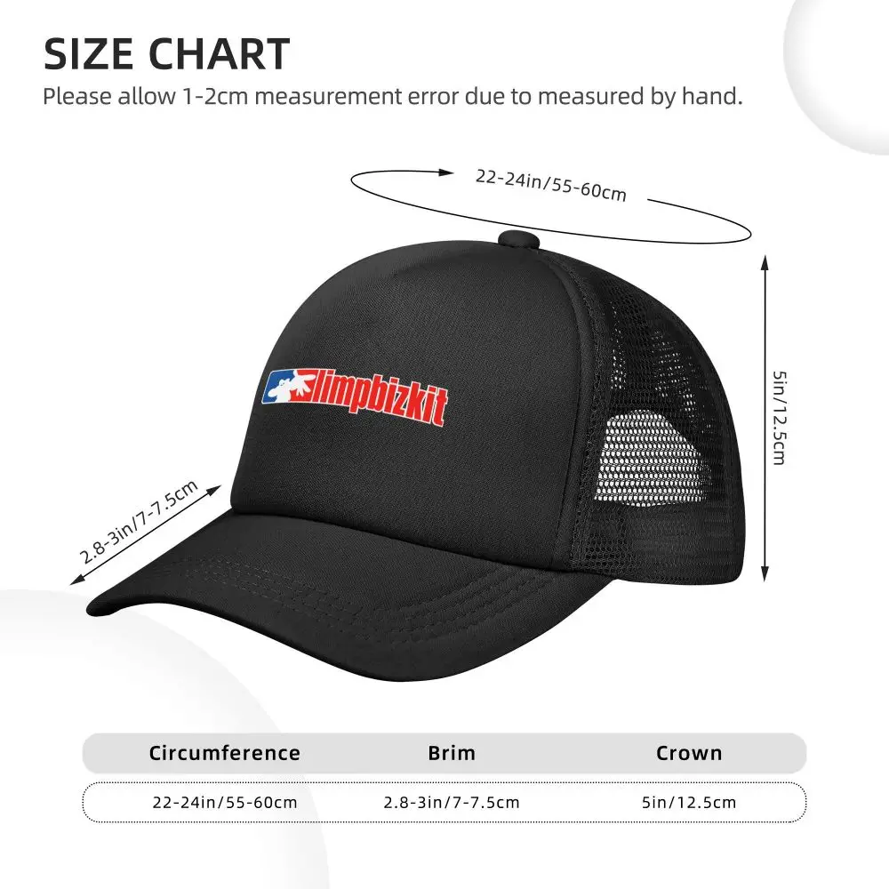 Limp Bizkit Logo Trucker Cap Adult Fashion Band Hat Sun Hats Dad Hat Adjustable Polyester Mesh Baseball Cap Summer