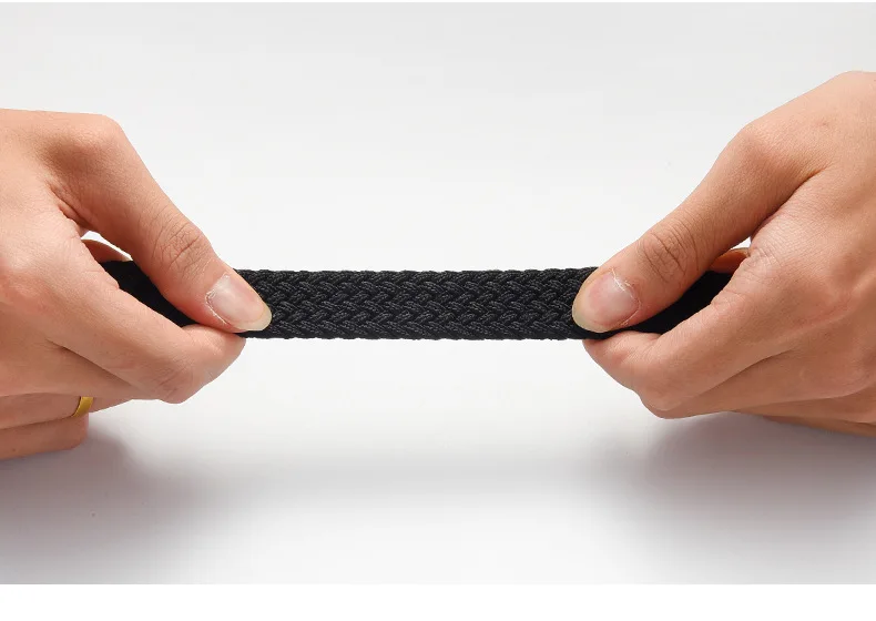 Wine Red 105cm Men Belt New Design Very Popular Women Luxury Woven Stretch Casual Alloy Buckle Needle Elastic Canvas Korea