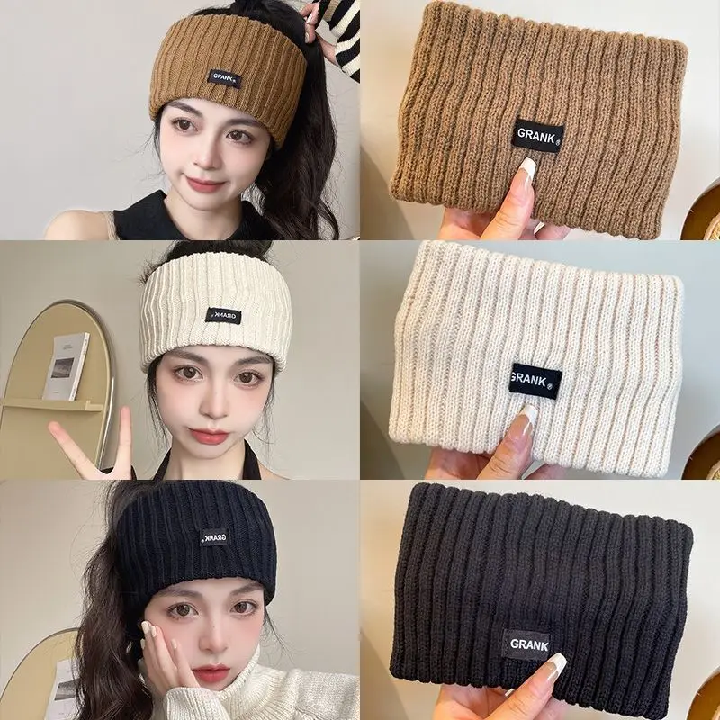 1/3pcs Winter Warm Wide Headband for Women High Quality Cotton Woolen Warm Forehead Knitting Elastic Hair Band Hair Accessories