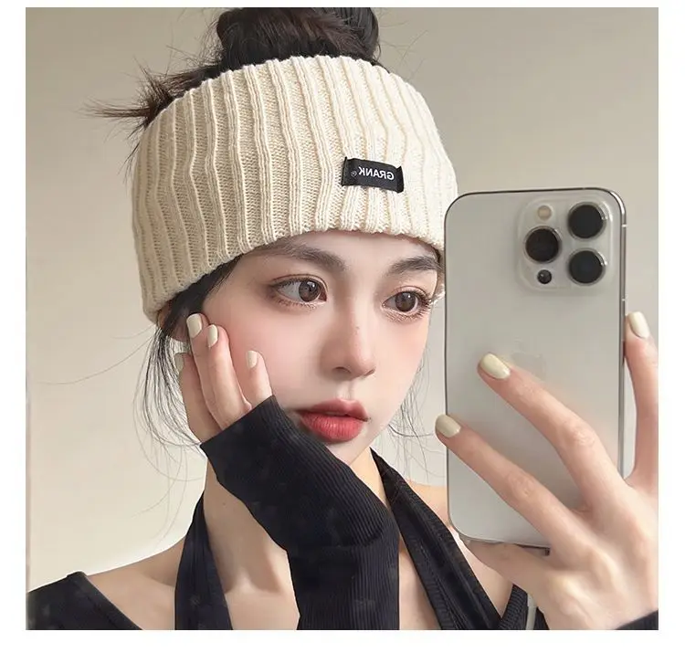 1/3pcs Winter Warm Wide Headband for Women High Quality Cotton Woolen Warm Forehead Knitting Elastic Hair Band Hair Accessories