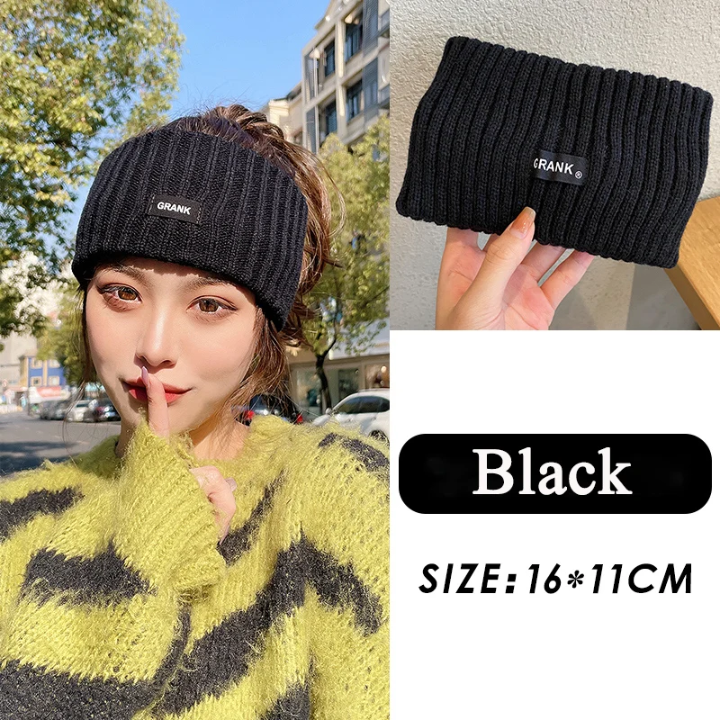 1/3pcs Winter Warm Wide Headband for Women High Quality Cotton Woolen Warm Forehead Knitting Elastic Hair Band Hair Accessories