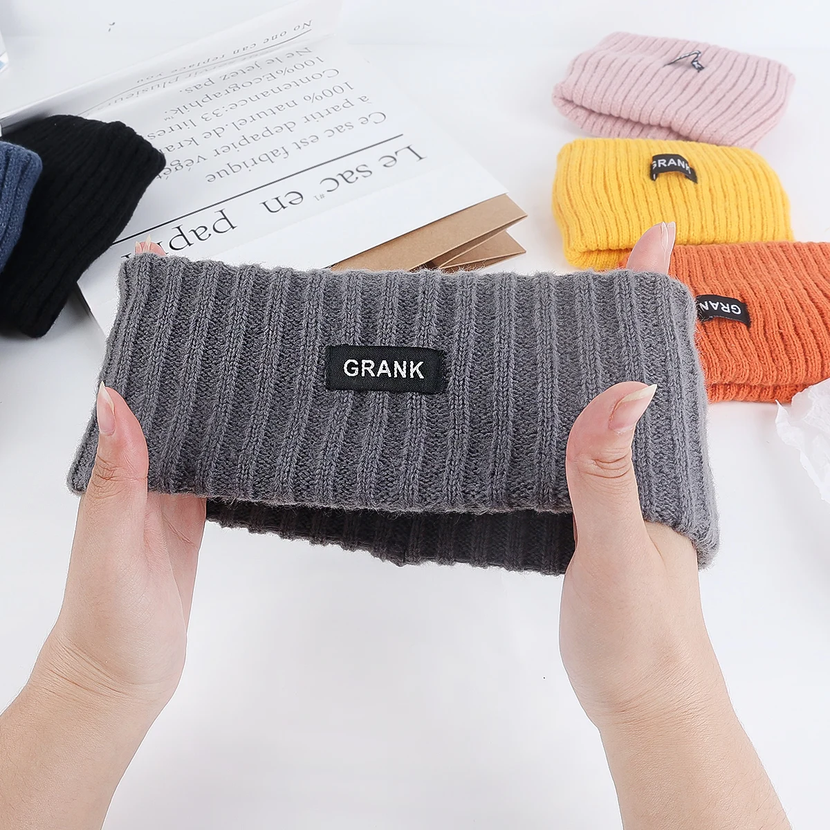 1/3pcs Winter Warm Wide Headband for Women High Quality Cotton Woolen Warm Forehead Knitting Elastic Hair Band Hair Accessories