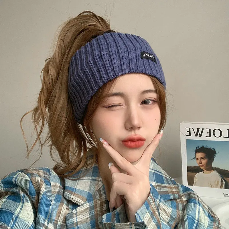 1/3pcs Winter Warm Wide Headband for Women High Quality Cotton Woolen Warm Forehead Knitting Elastic Hair Band Hair Accessories