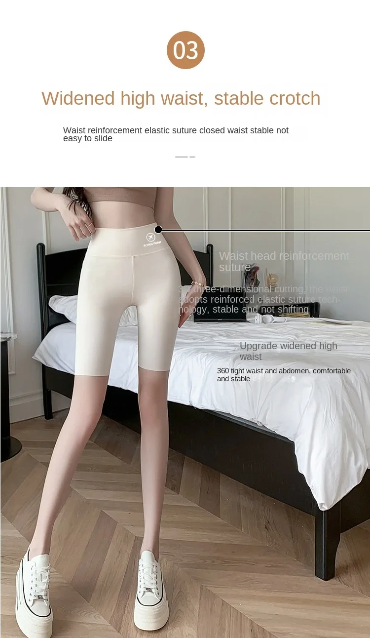 M/L/XL High-waisted Bottoming Trousers Five-minute Shorts Female External Wear Hip Lifting Tight High Elasticity Yoga Trousers