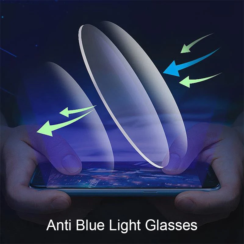 Blue Light Filter Metal Round Oversized Reading Glasses Men Women Large Frame Clear Eyeglasses Fashion Computer Prescription
